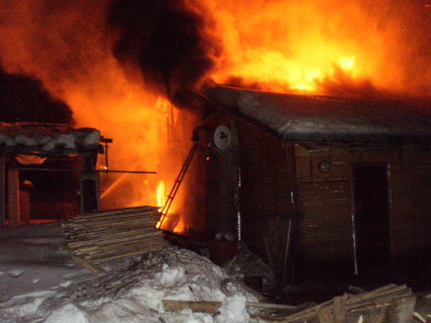 У Берегові загорілась сауна