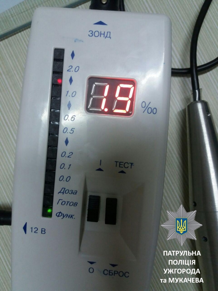 П'яний водій у Нижніх Воротах вирішив "покачати права"