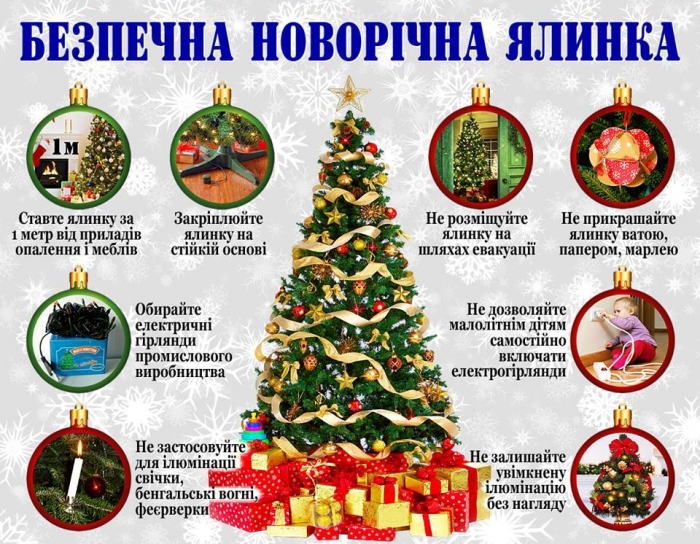 Як правильно встановити ялинку, радять закарпатцям рятувальники