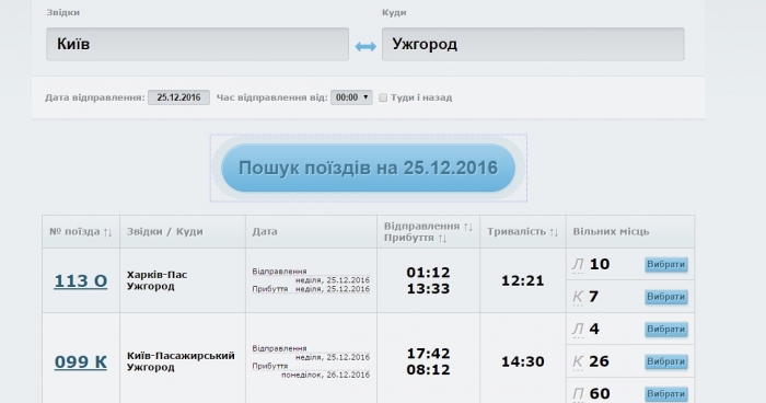 Від сьогодні закарпатці не зможуть зарезервувати залізничні квитки он-лайн