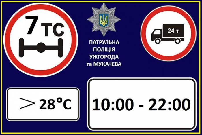 До уваги водіїв: поліція нагадує про обмеження руху для вантажних автомобілів