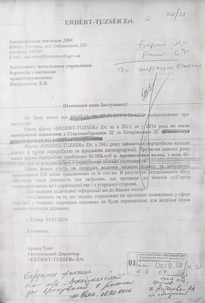 Ліс через Закарпаття вивозили за фіктивними документами – Москаль