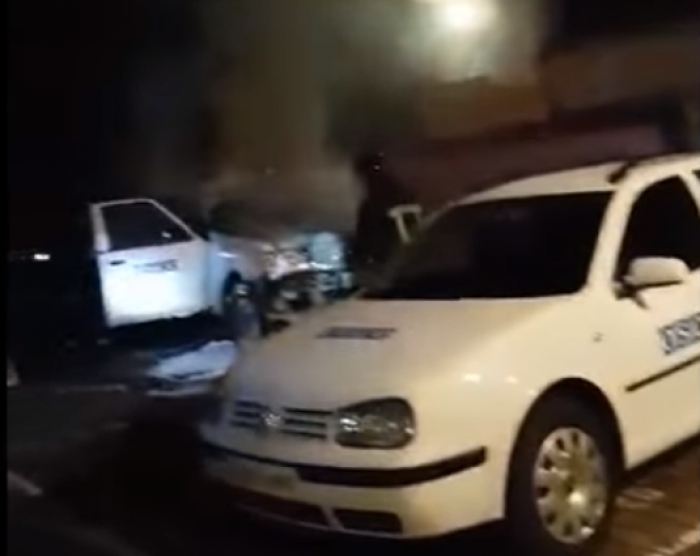 Позашляховик ОБСЄ підпалили поблизу Закарпаття