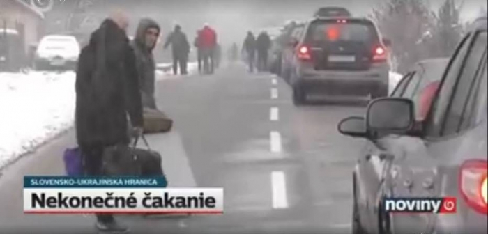 Словацьке телебачення показало черги на кордоні
