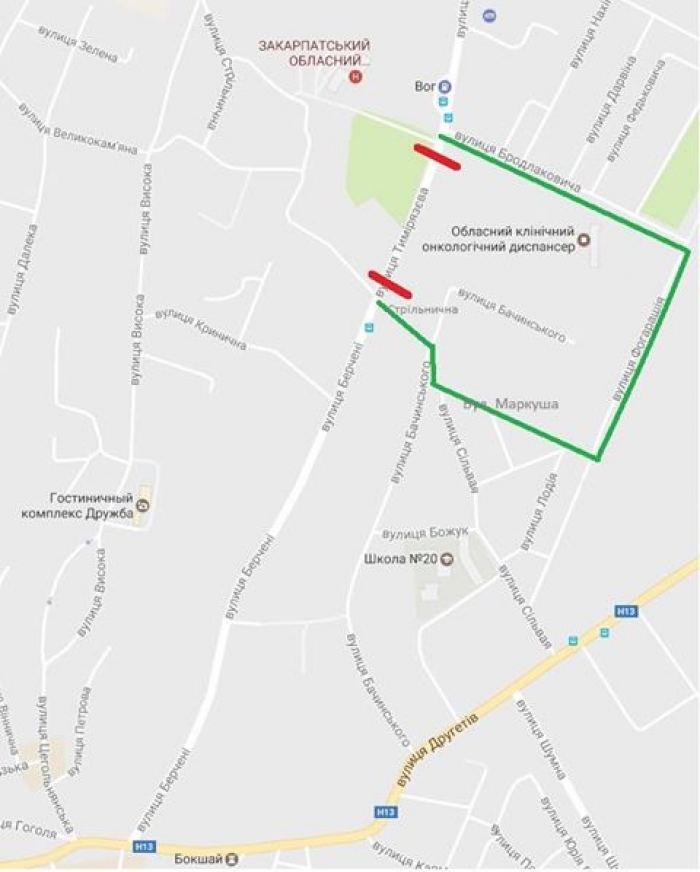 До уваги водіїв в Ужгороді!