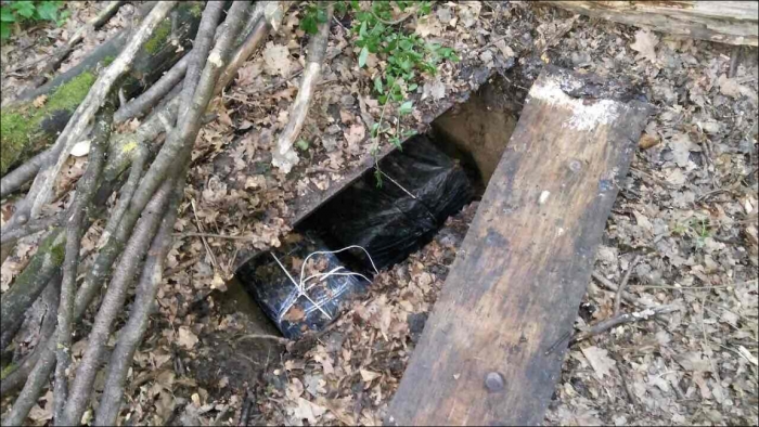 Закарпатські прикордонники знайшли тютюновий диво-сховок у лісі