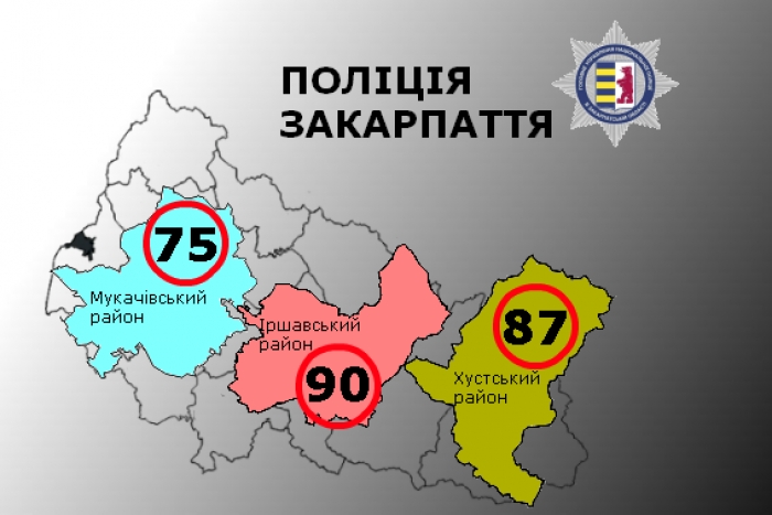Найбільше п'яних водіїв наловили цьогоріч на Іршавщині, Мукачівщині та Хустщині
