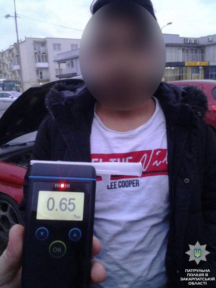 На Закарпатті виявили 8-х водіїв, котрі керували у стані сп’яніння