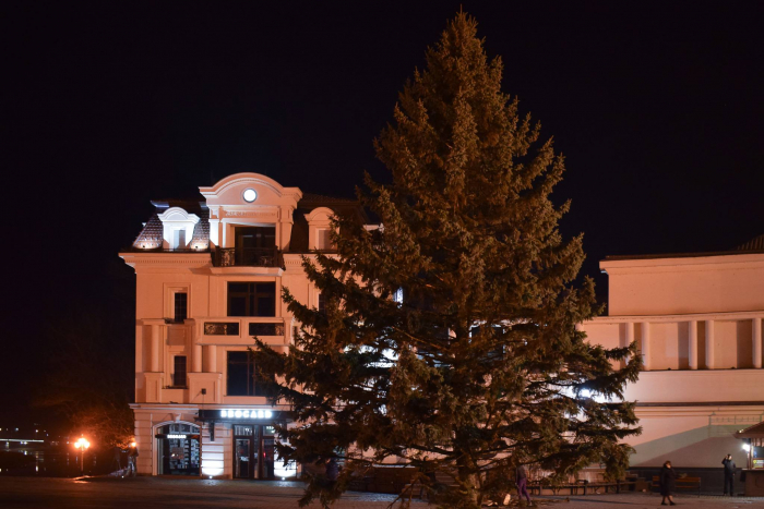 На площі Театральній встановили головну ялинку Ужгорода