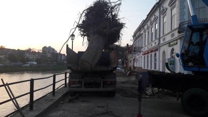 В Ужгороді з-під мосту прибирали сміття, яке нанесла річка Уж