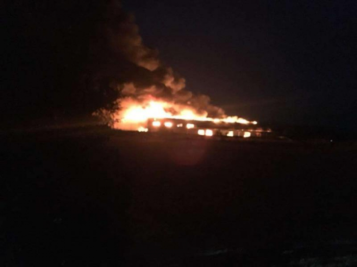 ВІДЕО палаючої "Нової пошти" у Мукачеві з висоти пташиного польоту