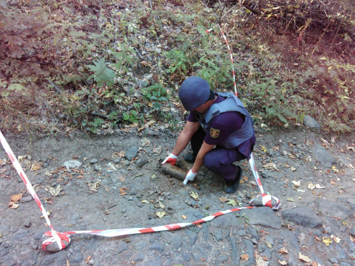 Піротехніки двічі виїжджали на вилучення та знищення вибухонебезпечних предметів у с. Невицьке, що на Ужгородщині