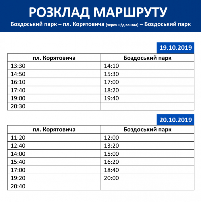 На свято «Бабине літо у Боздоському парку» в Ужгороді курсуватиме спеціальний автобус