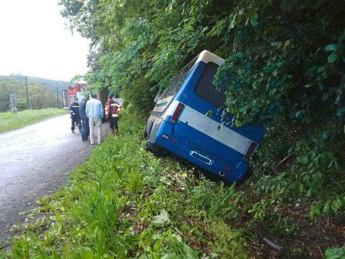 Автобус з’їхав у кювет на трасі "Перечин-Ужгород", постраждали двоє пасажирів