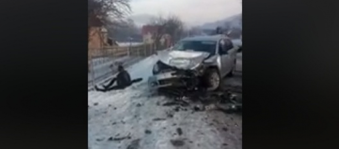 Ожеледиця на дорозі – автотроща на Міжгірщині (ВІДЕО)