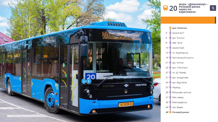 На маршруті №20 в Ужгороді їздитимуть вже 4 "Електрони"