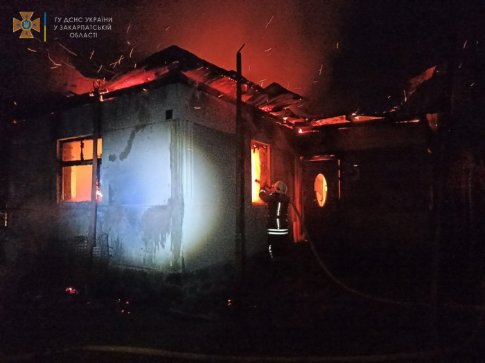 Мукачівські рятувальники ліквідували пожежу в житловому будинку