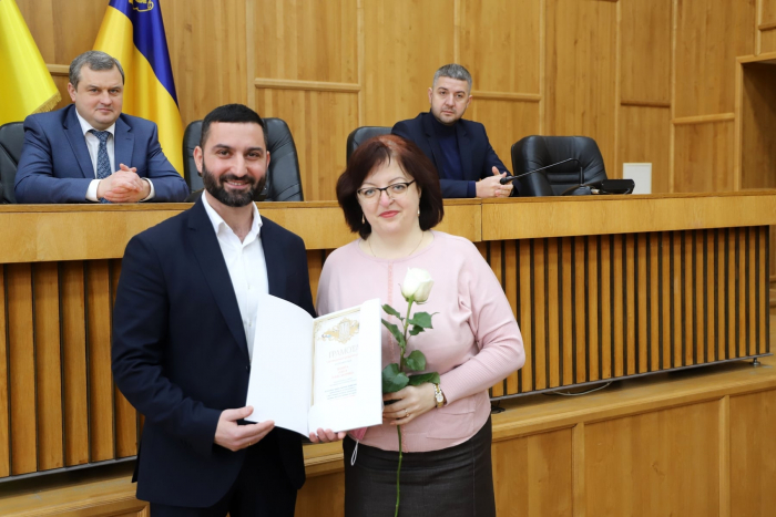 Працівників та депутатів Ужгородської міськради привітали з Днем місцевого самоврядування
