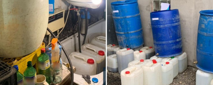 Понад 25 тонн алкоголю вилучили в Ужгородському районі з підпільного цеху