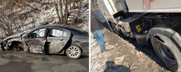 На Закарпатті нетверезий водій скоїв ДТП з вантажівкою