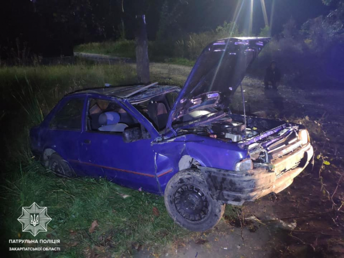 Ужгородські патрульні виявили водія, який керував автомобілем у стані сп’яніння і вчинив ДТП