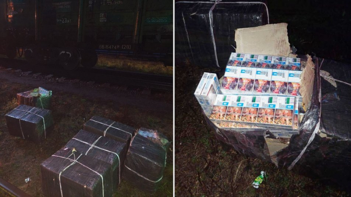 Понад вісім тисяч пачок сигарет виявили на Закарпатті у вантажному вагоні потяга