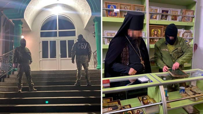 "Знайшли нацистську символіку, проросійську літературу та «вчення» про сатанізм" — СБУ завершила обшуки в УПЦ МП
