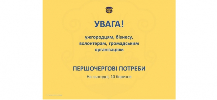 Потреби Центру гуманітарної допомоги в Ужгороді у “Совиному гнізді”