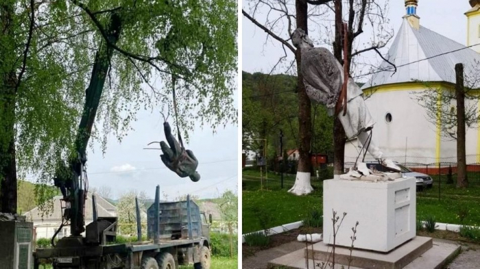 На Закарпатті демонтували пам’ятники Горькому, Зої Космодем’янській та Валі Котику