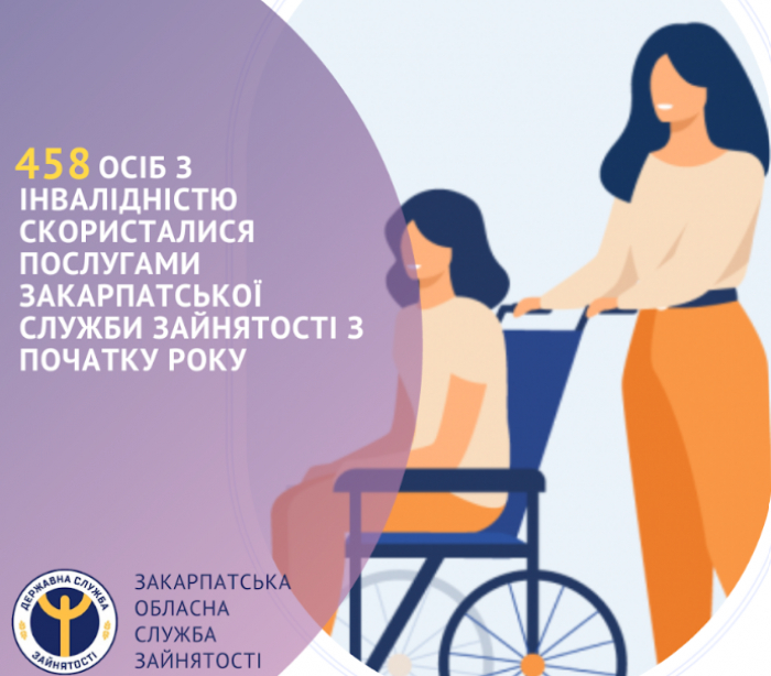 458 осіб з інвалідністю скористалися послугами Закарпатської служби зайнятості з початку року