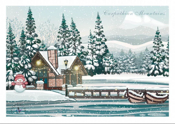 Серію затишних листівок із зображенням зимового Ужгорода створила художниця з Феодосії