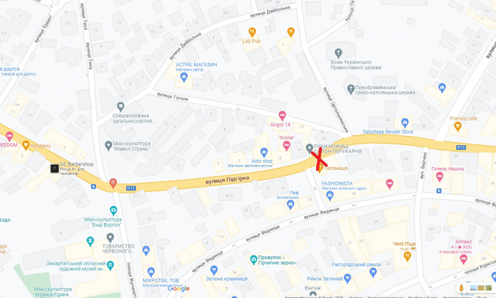 В Ужгороді тимчасово перекриють рух на вулиці Підгірній 