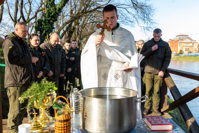 Нацгвардійці відзначили Хрещення Господнє молитвою та освяченням води.