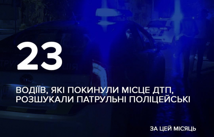 23 водіїв, які втекли з місця скоєння ДТП, розшукали минулого місяця закарпатські патрульні