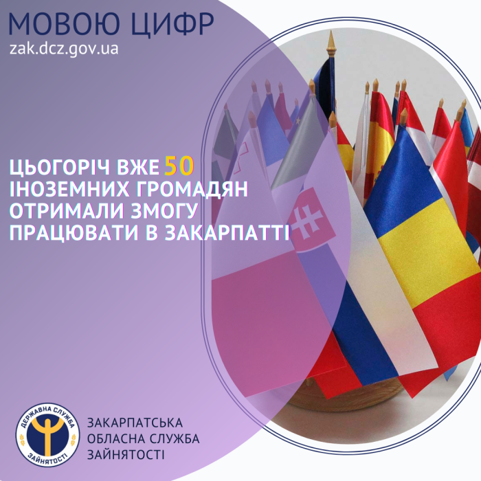Цьогоріч вже 50 іноземних громадян отримали змогу працювати на Закарпатті
