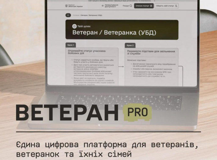 В Україні запрацював Ветеран PRO — єдина цифрова платформа для ветеранів, ветеранок та їхніх родин