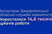 Послугами Закарпатської обласної служби зайнятості з початку року скористалися 14,6 тисячі шукачів роботи

