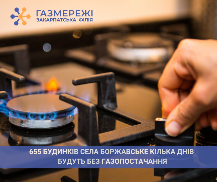 655 будинків на Виноградівщині кілька днів будуть без газопостачання