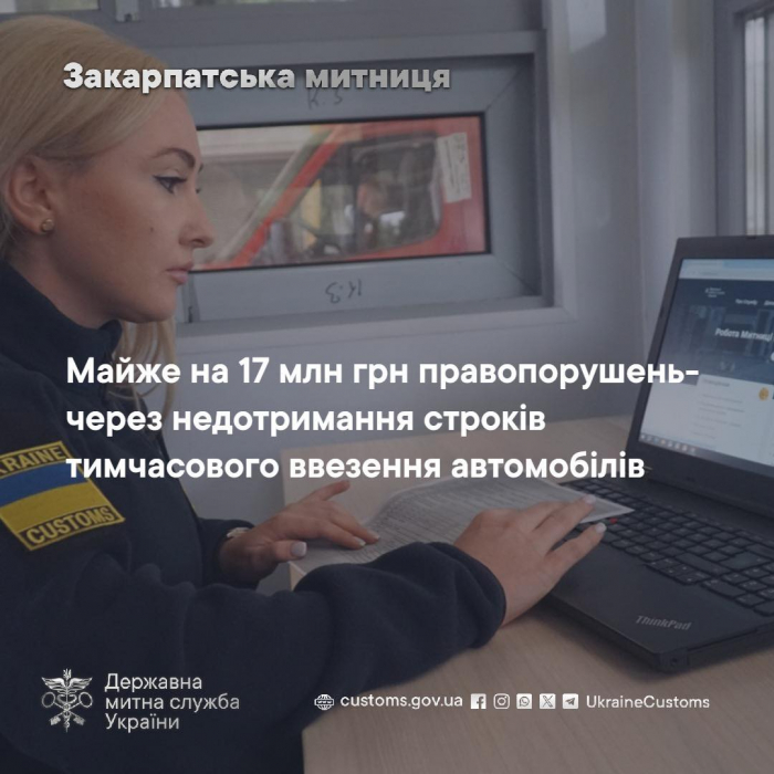 Майже на 17 млн грн правопорушень - через недотримання строків тимчасового ввезення автомобілів