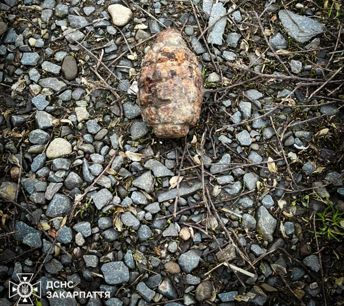 Піротехніки знешкодили на Мукачівщині ручну гранату часів Другої світової війни