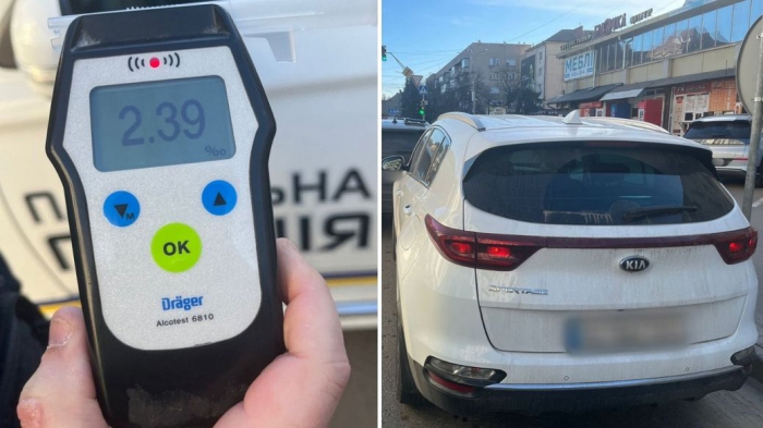 У 12 разів вище норми: в Ужгороді патрульні зупинили п'яну водійку, яка влаштувала ДТП
