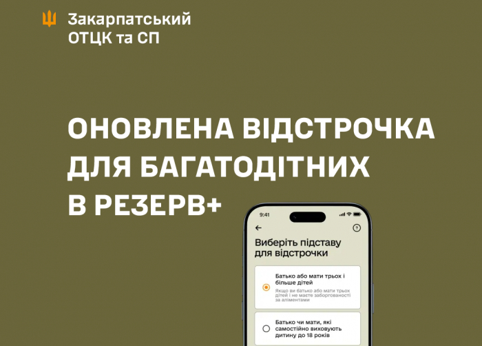 У Резерв+ запрацювала онлайн-відстрочка для всіх багатодітних батьків