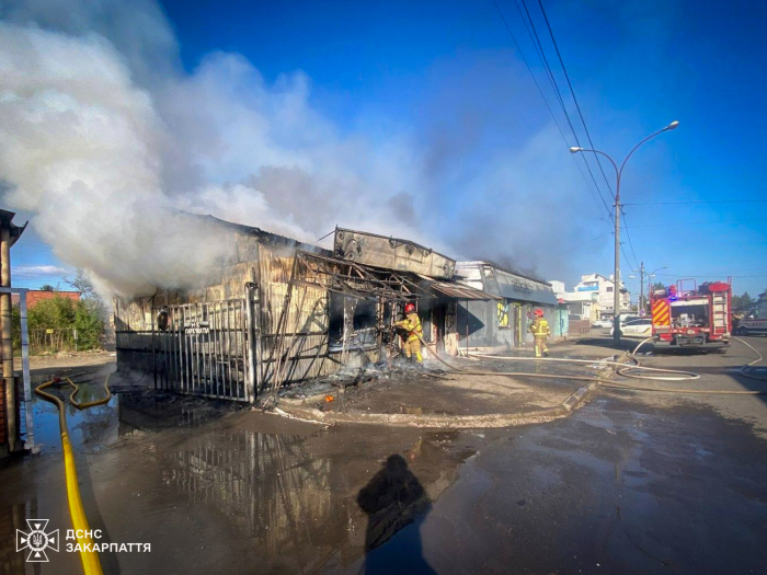 Вогнеборці Ужгорода ліквідували пожежу в магазині в районі продовольчого ринку