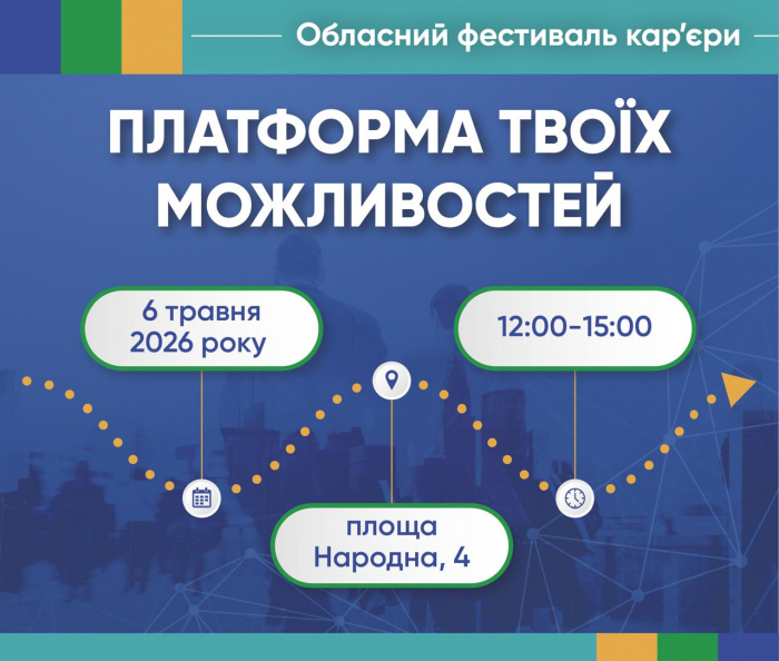 В Ужгороді відбудеться обласний фестиваль кар’єри "Платформа твоїх можливостей-2026"
