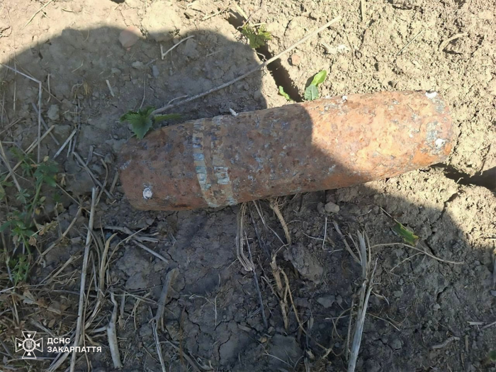 На Ужгородщині виявили снаряд Другої світової війни