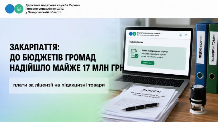 Закарпаття: до бюджетів громад надійшло майже 17 млн грн плати за ліцензії на підакцизні товари
