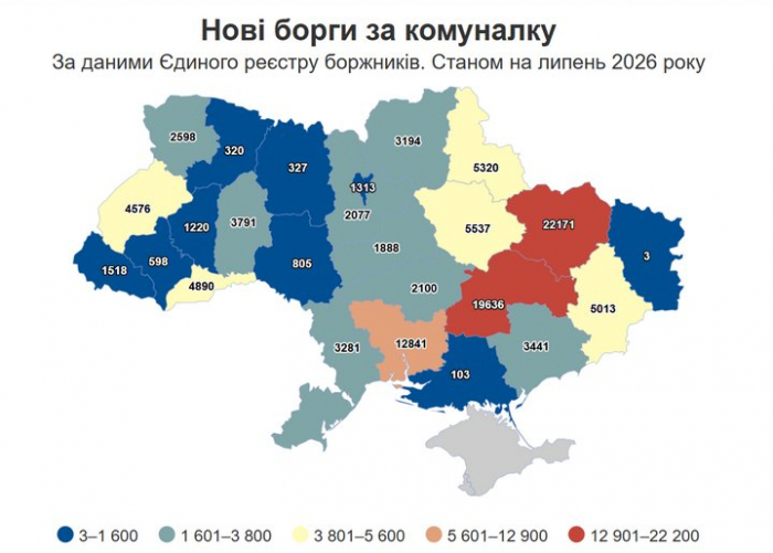 На Закарпатті відкрили 1518 проваджень через борги за комунальні послуги