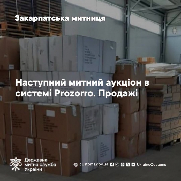 Від дитячих товарів до одягу та взуття: кожен бажаючий може придбати на митних аукціонах