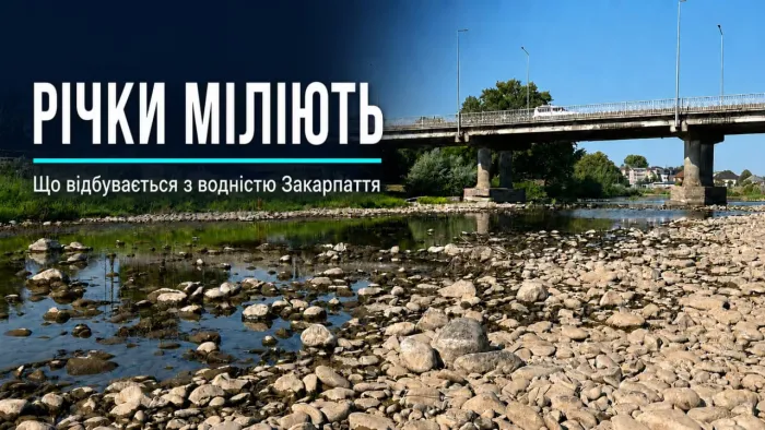 Річки Закарпаття міліють: водність окремих басейнів впала до 17% (ФОТО)